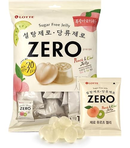 Amazon.com : LOTTE Zero Sugar Fruit Jelly Candy, Peach & Kiwi